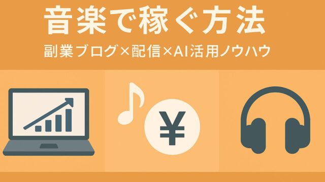 音楽で稼ぐ方法（ブログ・副業・AI）