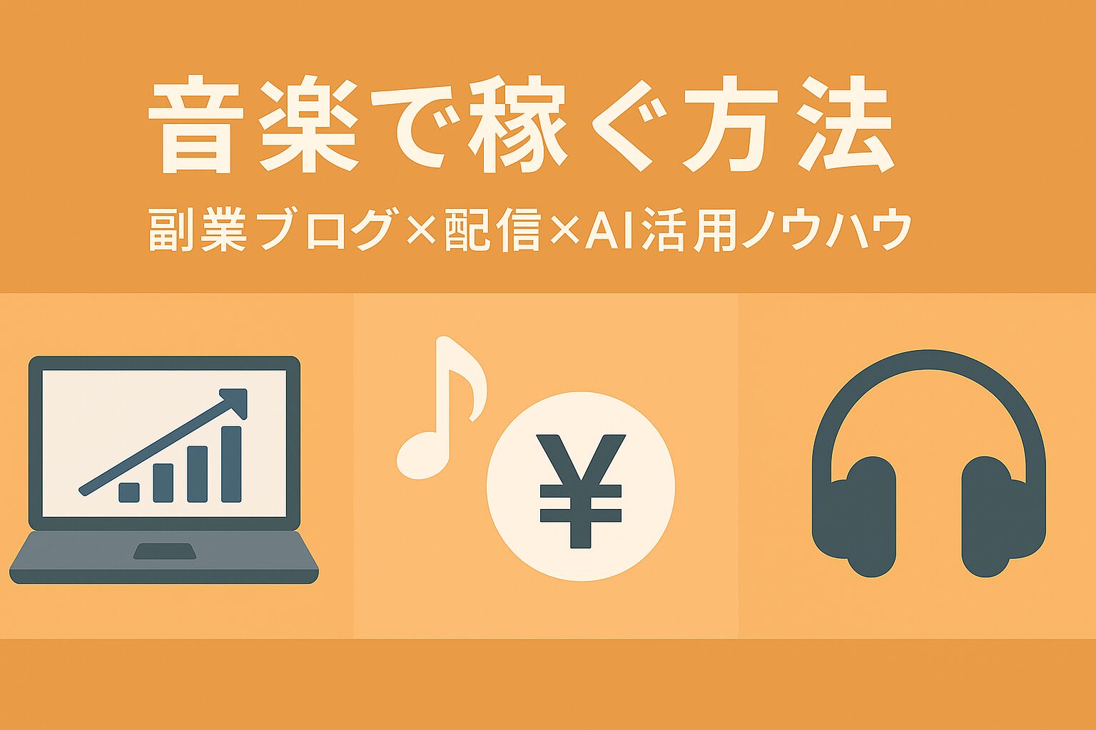 音楽で稼ぐ方法（ブログ・副業・AI）